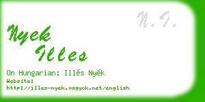 nyek illes business card