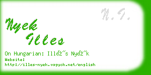 nyek illes business card